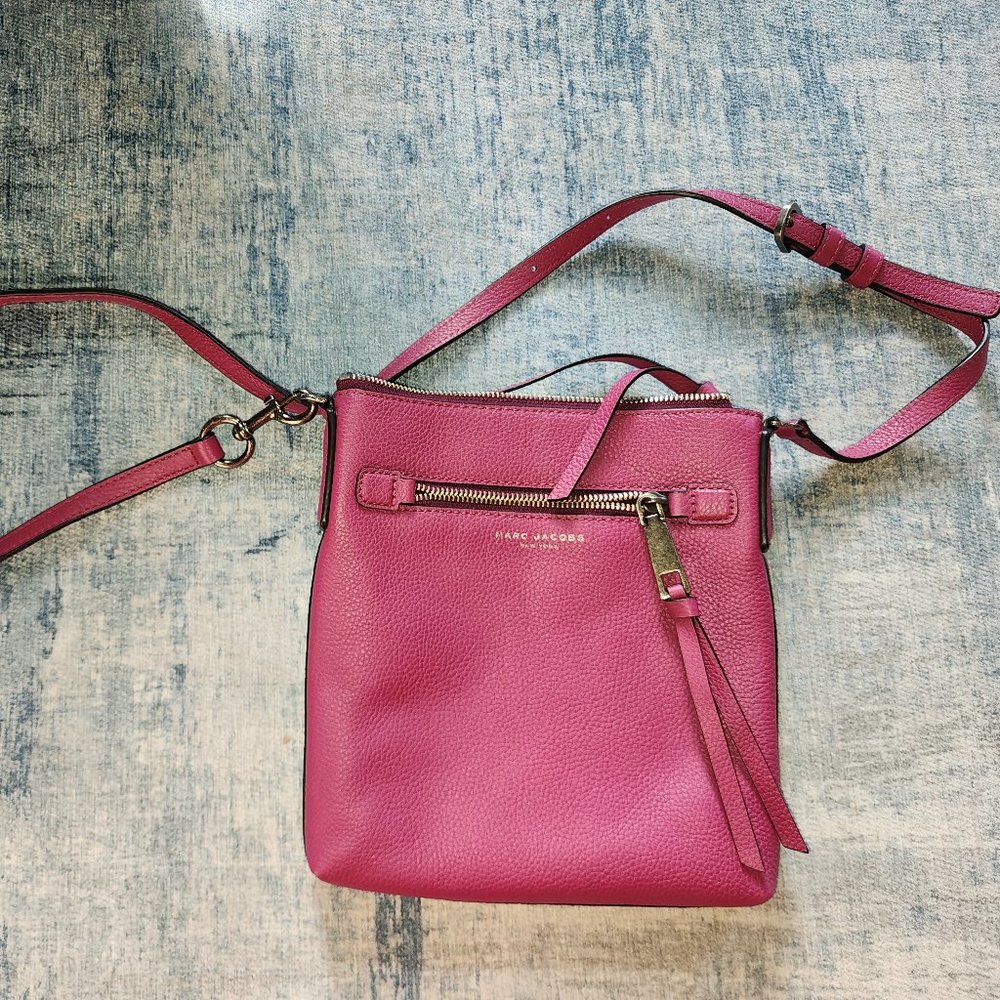 Dark Pink Marc Jacobs Leather Crossbody